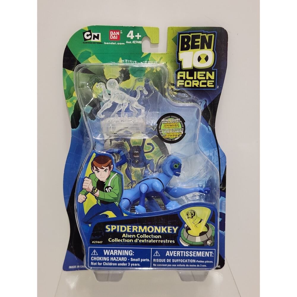 Ben 10 Alien Force SPIDERMONKEY Alien Collection W/Mini Figure 2009 Bandai 27447
